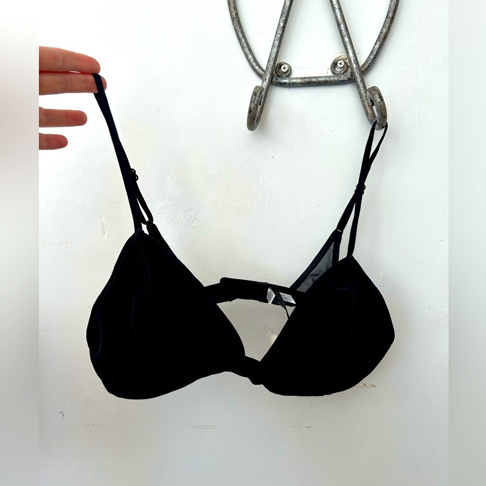 UO black mesh bralette